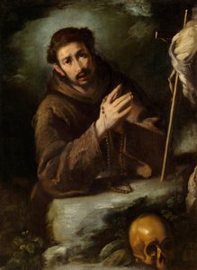 Svatý František v modlitbě, kolem 1620/1630 (olej na plátně) od Bernardo Strozzi