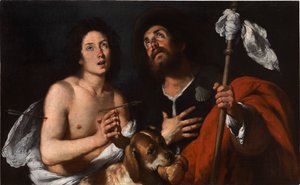 Svatí Roch a Sebastian. od Bernardo Strozzi