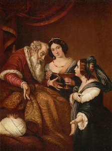 Ester prosí Achašveróše o milost od Bernardo after Strozzi