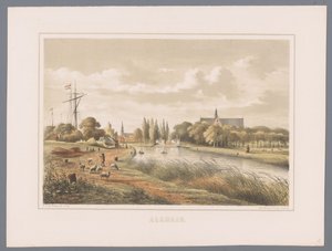 Panoráma města v Alkmaaru Alkmaar (název série na objektu)