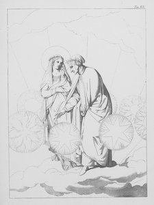 Danteho Božská komedie, Paradiso (Nebe), deska XII (litografie) od Bernhard Schuler