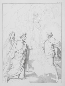 Danteho Božská komedie, Paradiso (Nebe), deska XVII (litografie) od Bernhard Schuler