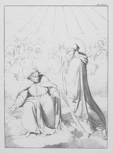 Danteho Božská komedie, Paradiso (Nebe), deska XXXIX (litografie) od Bernhard Schuler