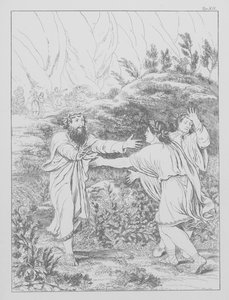 Danteho Božská komedie, Očistec, deska XII (litografie) od Bernhard Schuler