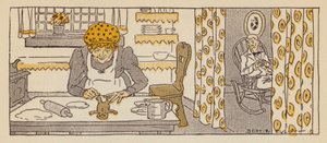 The Gingerbread Man, příběh z Nové Anglie (barva litho) od Bert Elliott