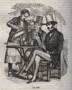 Le cafe - rytina v „La Physiologie du gout“ od Jean Anthelme Brillat Savarin