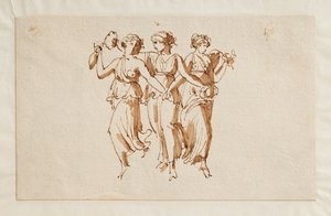 Tři tančící Bacchantes od Bertel Thorvaldsen