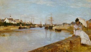 Francouzsky: Vue du petit port de Lorient Přístav v Lorientu od Berthe Morisot