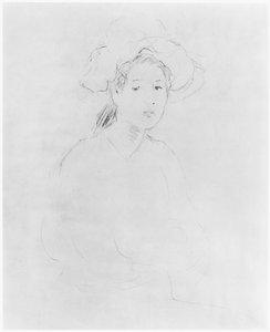 Hlava ženy (Verso) (viz 383972 Recto) 1893 od Berthe Morisot