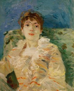 Mladá žena na gauči od Berthe Morisot