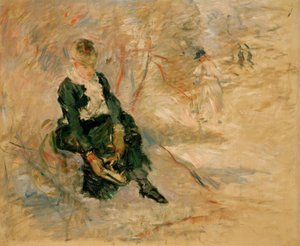 Mladá žena předání své brusle od Berthe Morisot