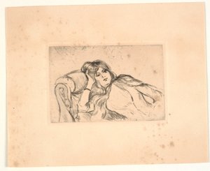 Žena ležící na pohovce (Jeanne-Marie) od Berthe Morisot