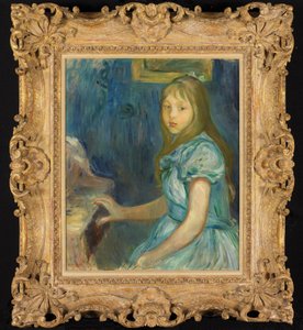 Lucie Léon u klavíru od Berthe Morisot