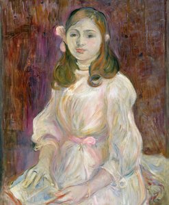 Portrét Julie Manetové (1878-1966) drží knihu, 1889 od Berthe Morisot
