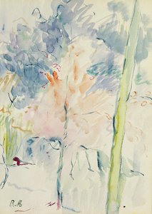 Červený strom v lese, 1893 od Berthe Morisot