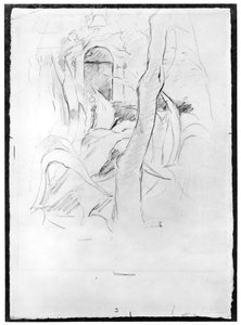 Aloe ve Villa Ratti, 1889 (grafit na papíře) od Berthe Morisot