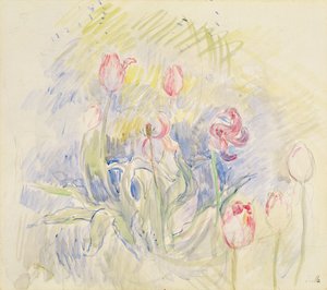 Tulipány, 1890 od Berthe Morisot