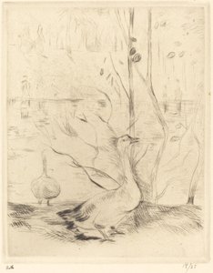 Procházka v Boulougne Wood od Berthe Morisot