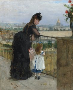 Žena a dítě na balkóně od Berthe Morisot