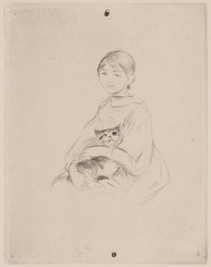 Mladá dívka s kočkou (Julie Manet) od Berthe Morisot