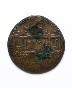 Medaile zobrazující Pazziho spiknutí. Lorenzo de 