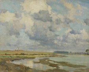 Mraky nad Orwellem (olej na plátně)