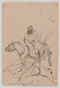 Čtvrtá nepravidelná kavalérie, kolem roku 1845 (akvarel) od Bethune Donald Grant