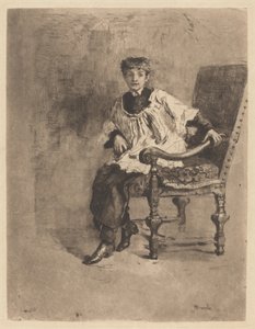 Sedící akolyta, c. 1872.