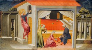 Svatý Mikuláš poskytující věna, 1433-35.