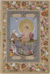 Jahangir Dává přednost súfijskému šejkovi před králi, c. 1618