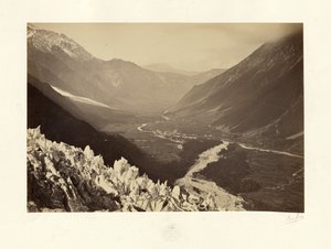 Údolí Chamonix, pohled na Chapeau od Bisson Frères