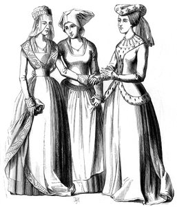 Měšťanka, rolnice a šlechtice, 14. století 1849.