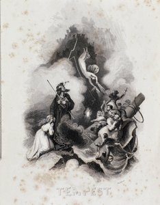 Blanchard rytina pro první dějství Williama Shakespeara Bouře (rytina od Blanchard Blanchard
