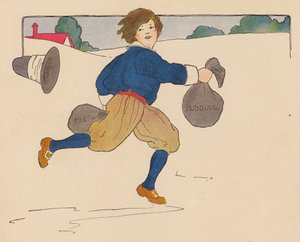 Říkanka: Georgy Porgy (barevná litografie) od Blanche Fisher Wright