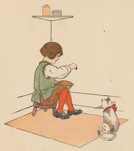 Říkanka: Malý Jack Horner (barevná litografie) od Blanche Fisher Wright