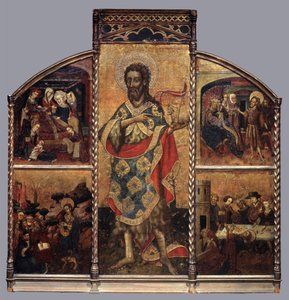 Oltářní obraz svatého Jana Křtitele, kolem 1440 (tempera na panelu)