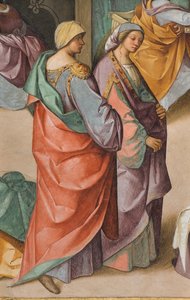 Central Nave, Second North Span, Birth of the Virgin, Boccaccio Boccaccino 1514-15, Detail od Boccaccio Boccaccino