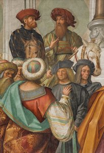 Central Nave, Second North Span, Marriage of the Virgin, Boccaccio Boccaccino 1514-15, Detail od Boccaccio Boccaccino