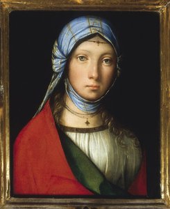 Gitane - Gypsy Girl - Boccaccino, Boccaccio (1468-1525) - c. 1505 - Olej na dřevě - 24x19 - Galerie Uffizi, Florencie