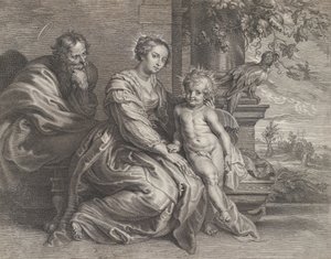 Svatá rodina s papouškem, ca. 1625-59.