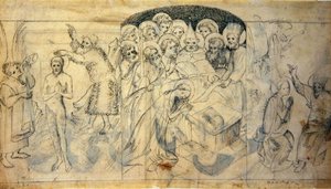 Scény ze životů Krista a Panny, cca 1400 (pero a inkoust na pergamenu) od Bohemian School