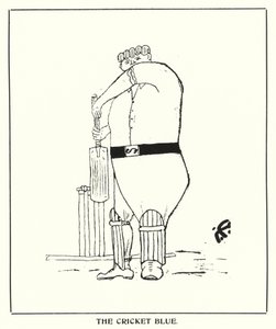 Oxford Quips: The Cricket Blue (litho) od Bohun Lynch