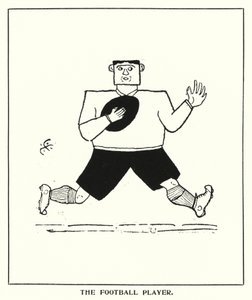 Oxford Quips: Fotbalista (litho) od Bohun Lynch