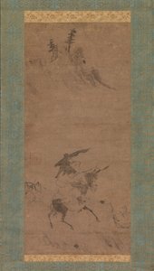 Su Shi Riding a Donkey, počátek 15. století. od Bokudo Sojun