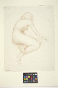 Model Crouching (inkoust na papíře)
