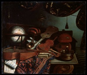 Zátiší s hudebními nástroji, 1718. od Bonaventura Bettera