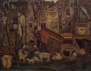 Stará Paříž, 1913 od Boris Dmitrievich Grigoriev
