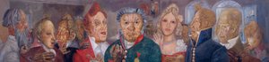 Osoby komedie Vládní inspektor N. Gogola, 1933-1934 od Boris Dmitrievich Grigoriev