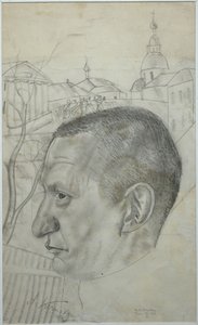 Portrét Alexandra Kerenského 1881-1970, 1924 od Boris Dmitrievich Grigoriev