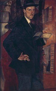 Portrét umělce Mstislava Dobužinského 1875-1957, 1917 od Boris Dmitrievich Grigoriev